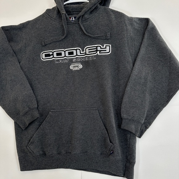 Vintage Cooley Law School Sweatshirt Hoodie Men’s Size Medium Gray Michigan Y2K - Picture 2 of 9